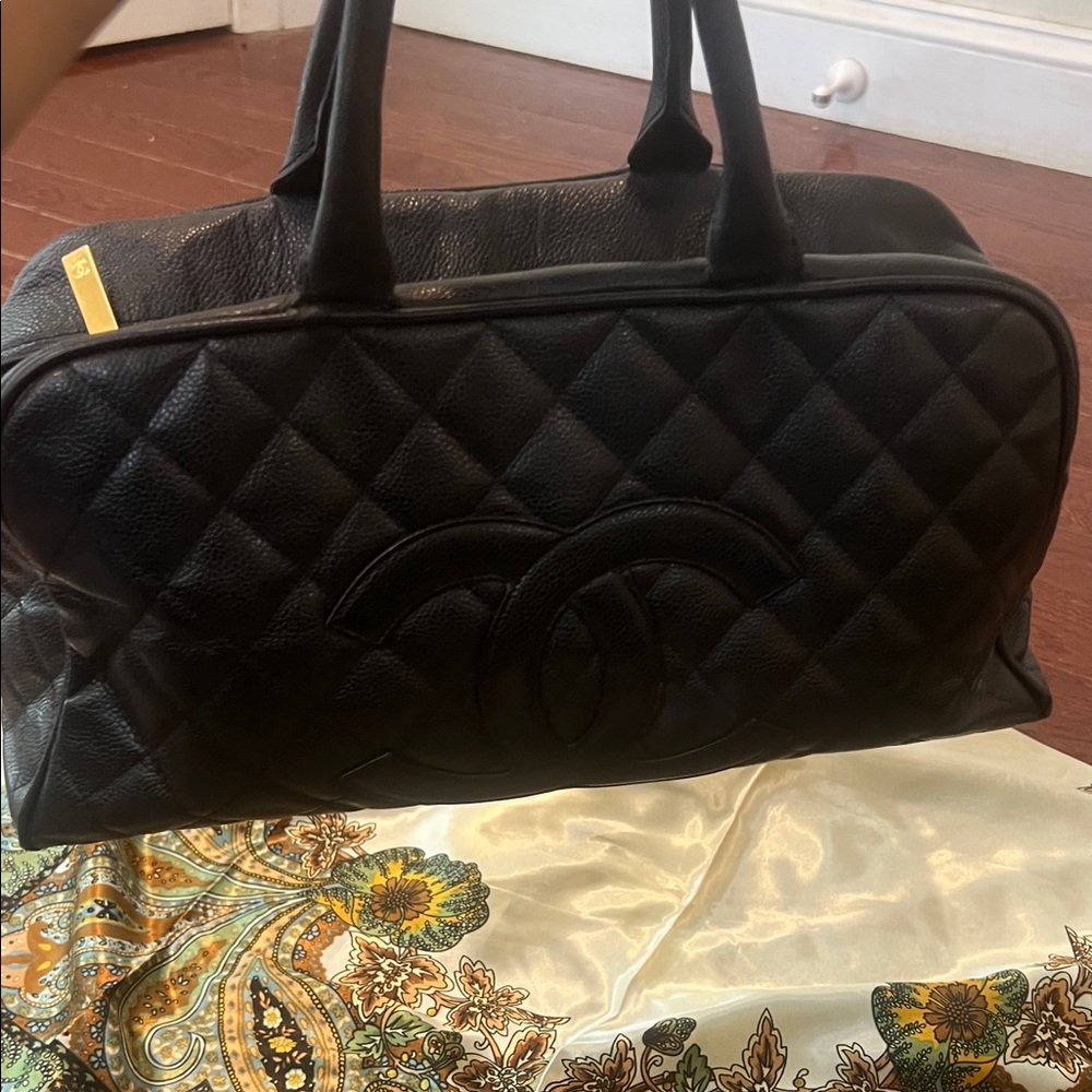 Chanel Black Quilted Travel Bag